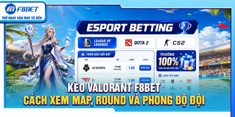 Kèo Valorant F8BET – Cách Xem Map, Round Và Phong Độ Đội