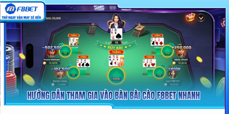 Các bước truy cập bàn chơi bài cào F8BET siêu tốc 