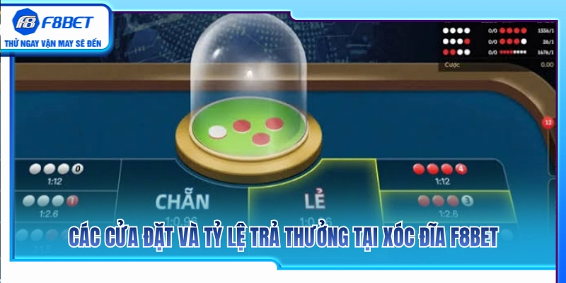 Xóc Đĩa F8BET – Luật Chơi Nhanh Và Các Cửa Cược Cơ Bản 3 Tỷ lệ ăn thưởng cùng các cửa cược xóc đĩa F8BET